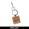 Rooster Strutting Farm Animal Chicken Engraved Wood Square Keychain Tag Charm